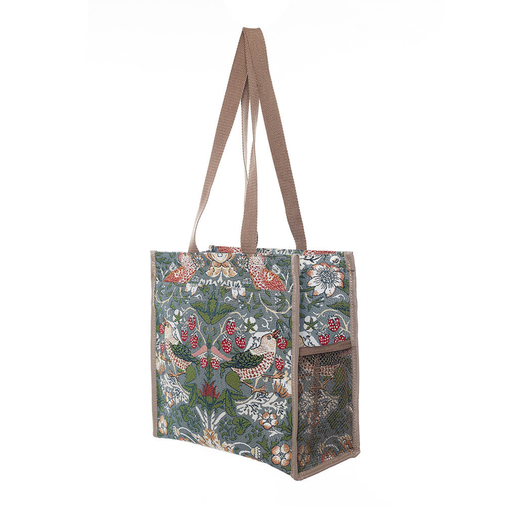 William Morris Strawberry Thief Grey Shopper Bag