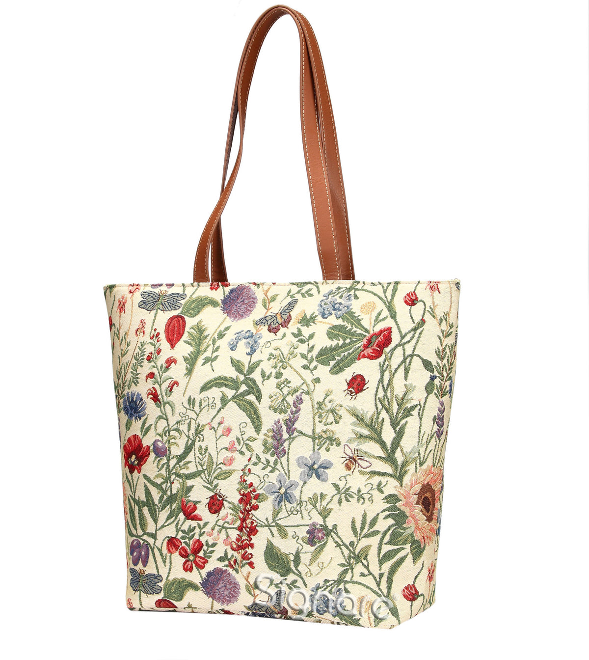 Morning Garden Floral Green Tapestry Shoulder Bag