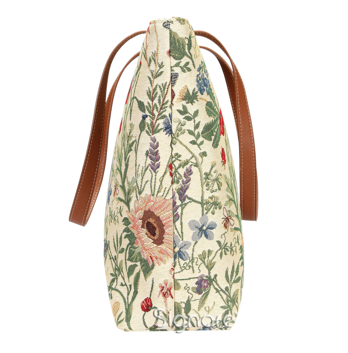 Morning Garden Floral Green Tapestry Shoulder Bag