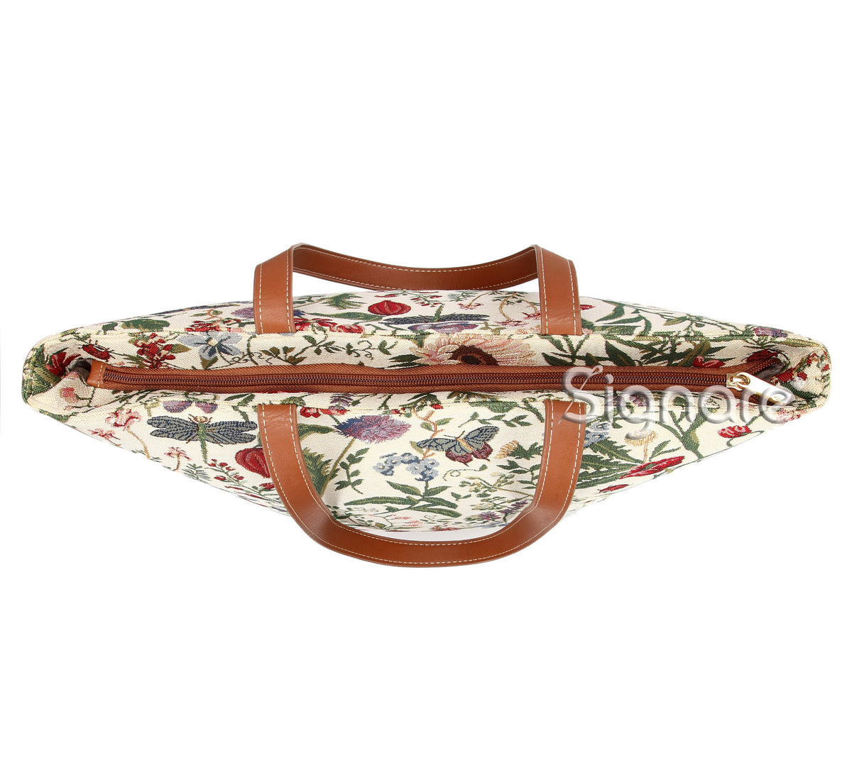 Morning Garden Floral Green Tapestry Shoulder Bag