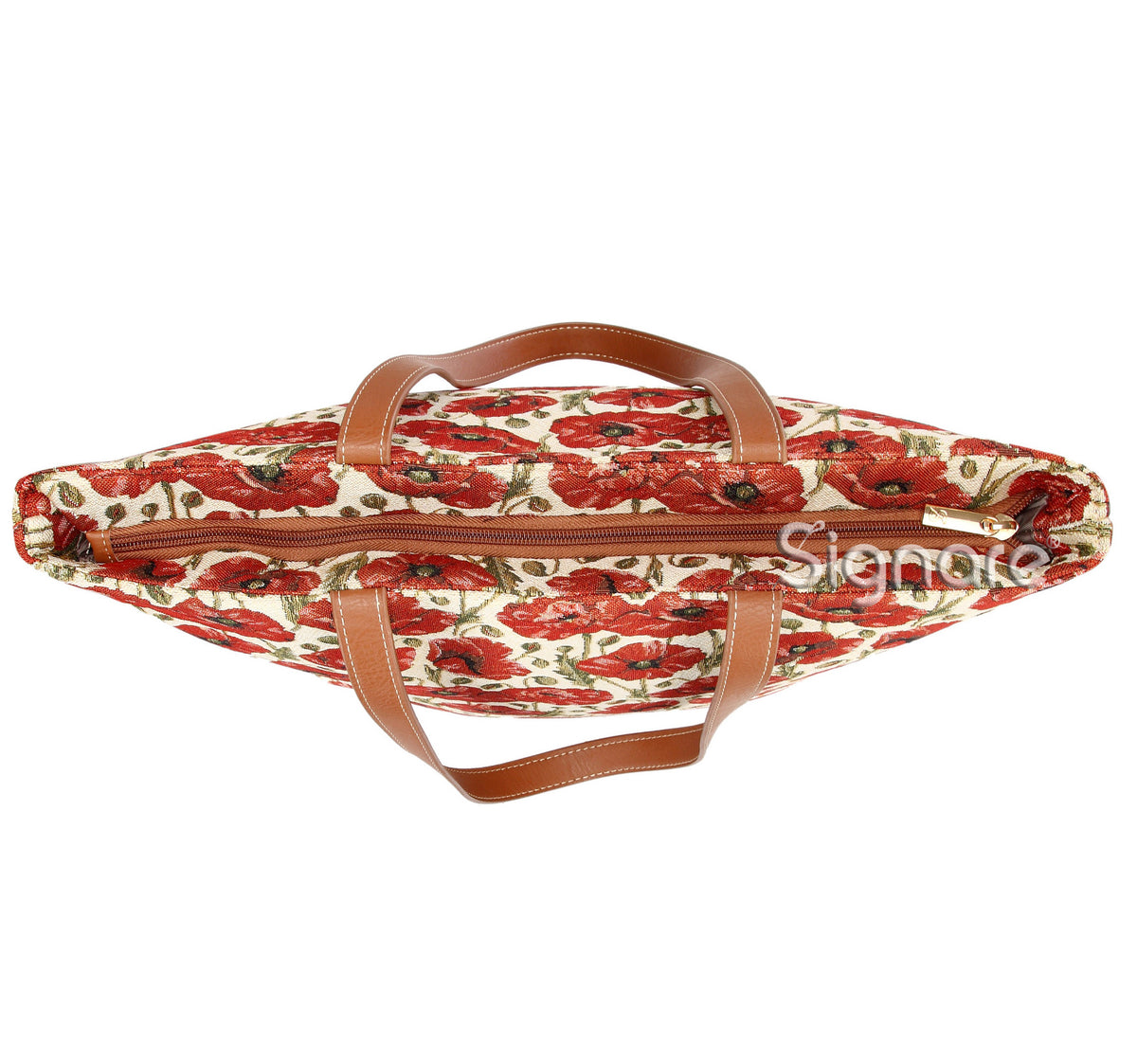 Poppy Red Floral Tapestry Shoulder Bag