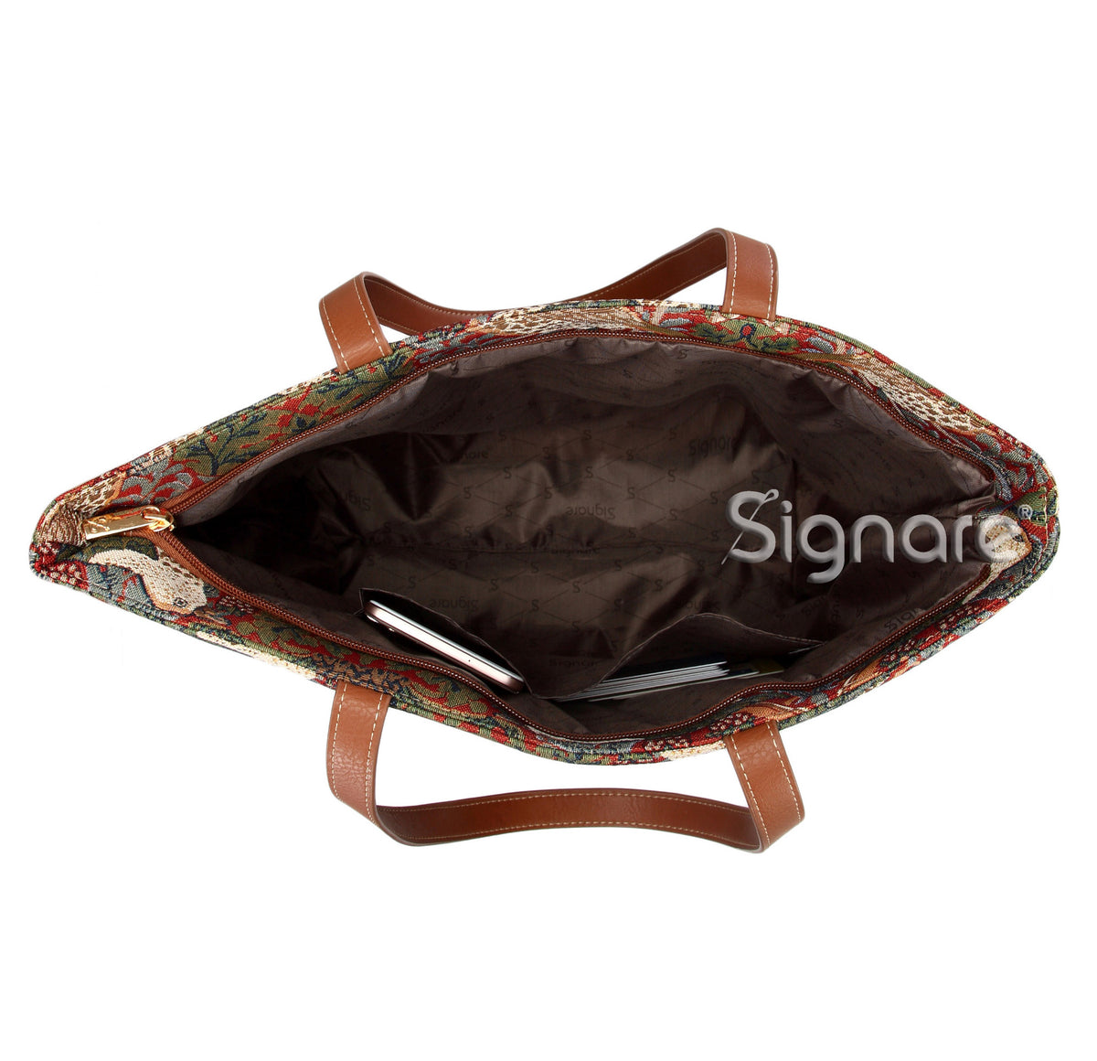 William Morris Strawberry Thief Red Tapestry Shoulder Bag