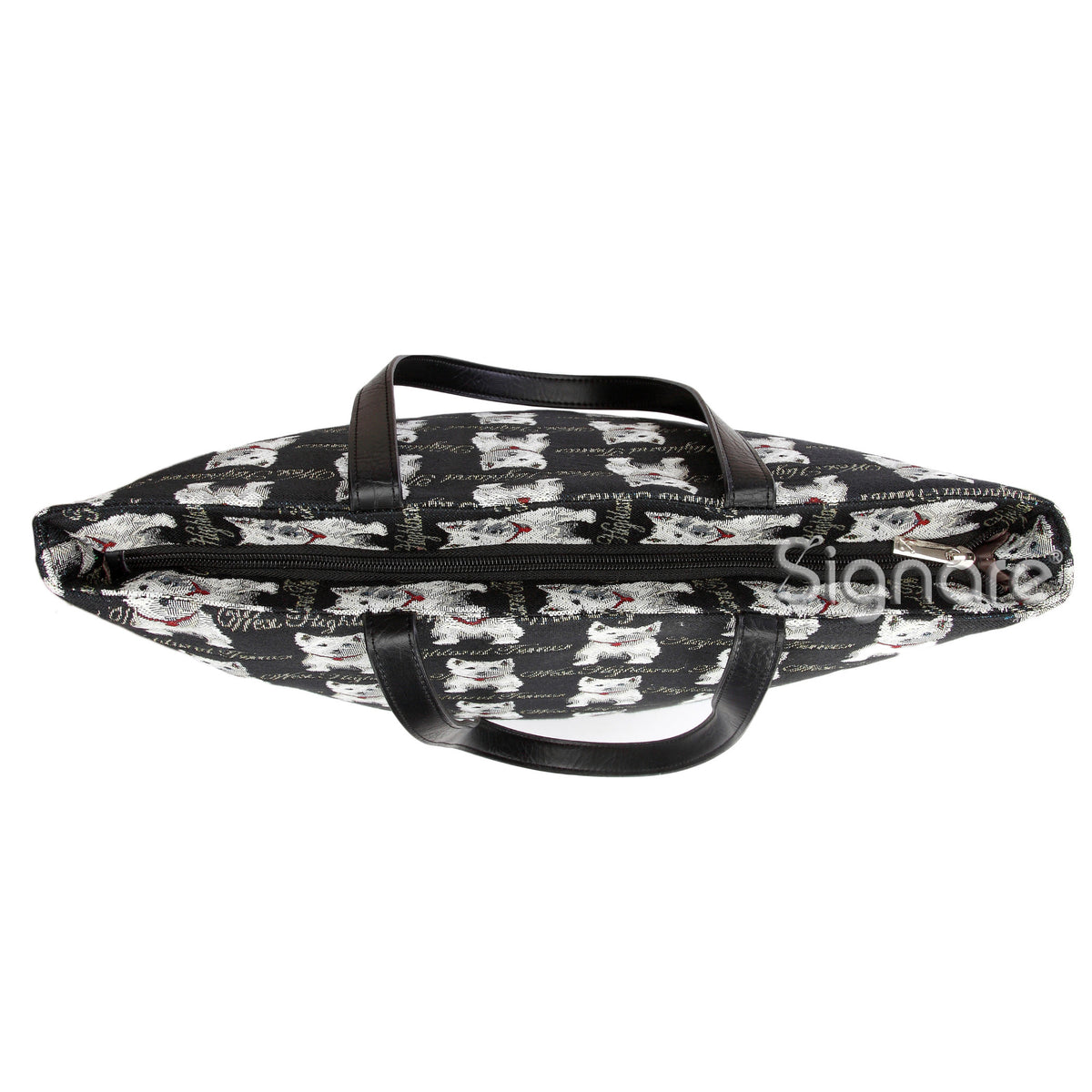 Westie Dog Black Tapestry Shoulder Bag