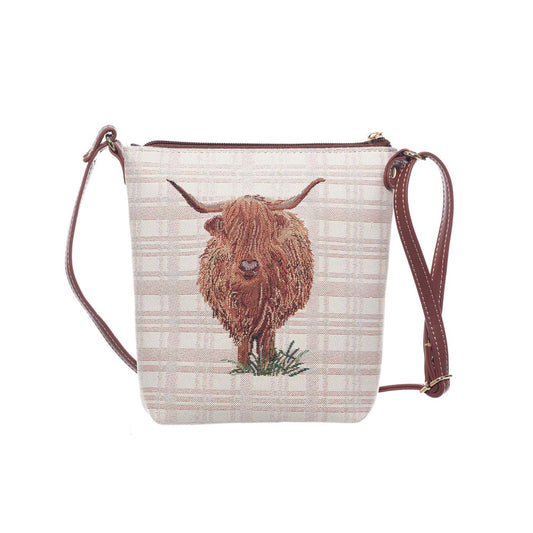 Highland Cow Brown Sling Bag Purse Crossbody