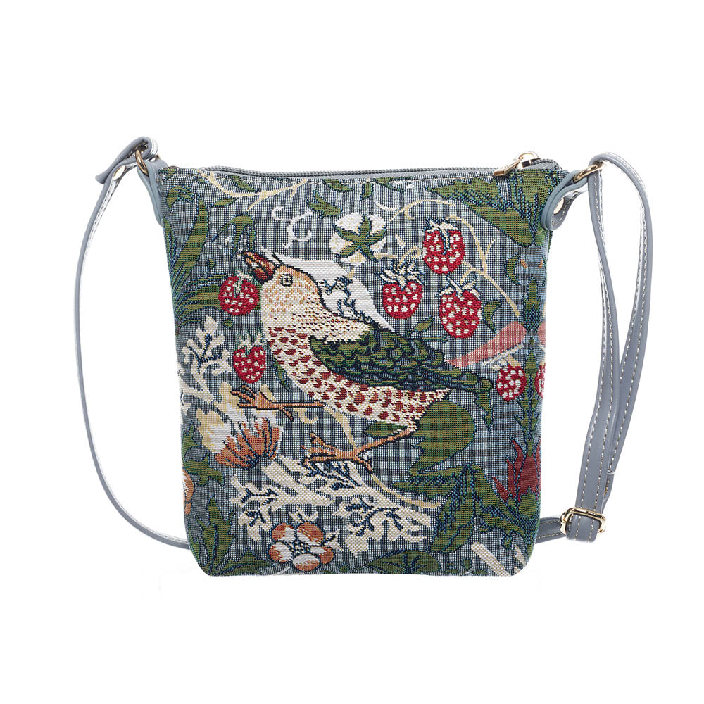 William Morris Strawberry Thief Grey Sling Bag