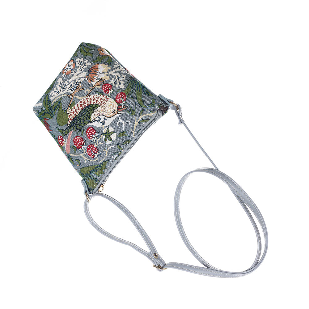 William Morris Strawberry Thief Grey Sling Bag