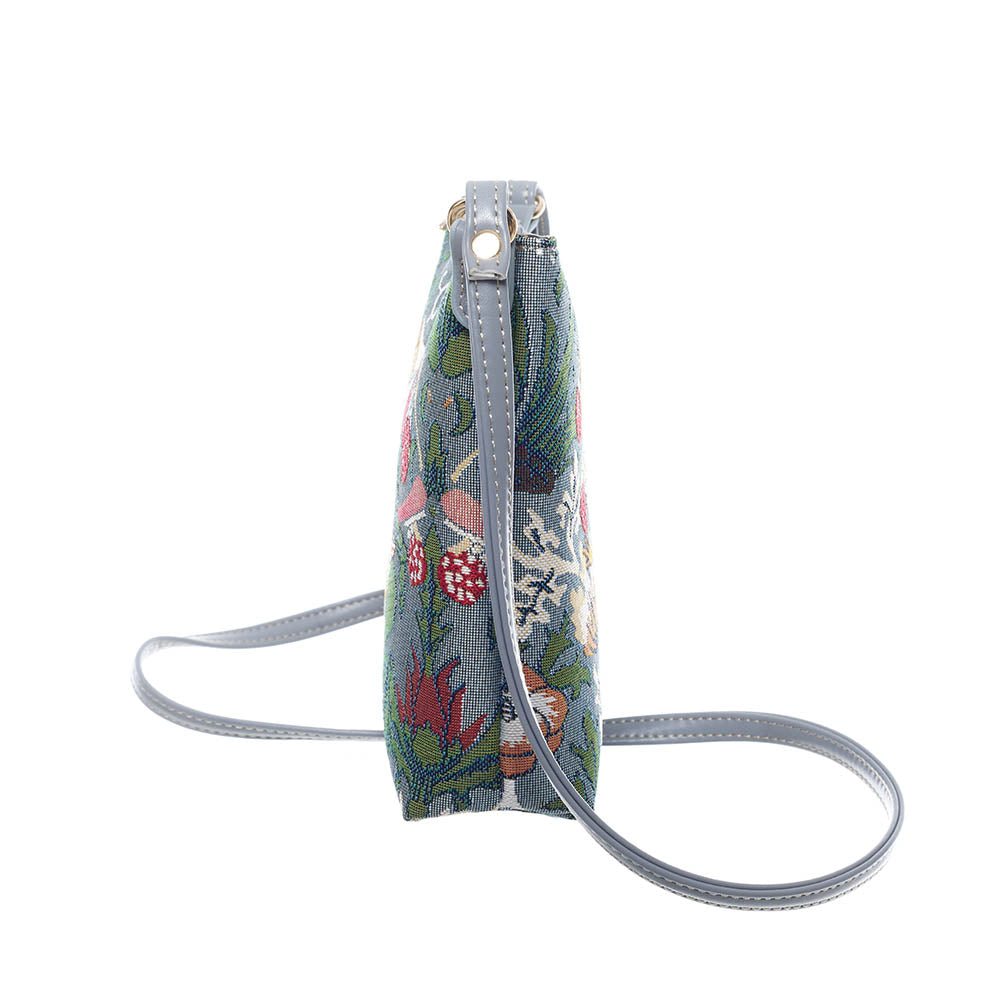 William Morris Strawberry Thief Grey Sling Bag