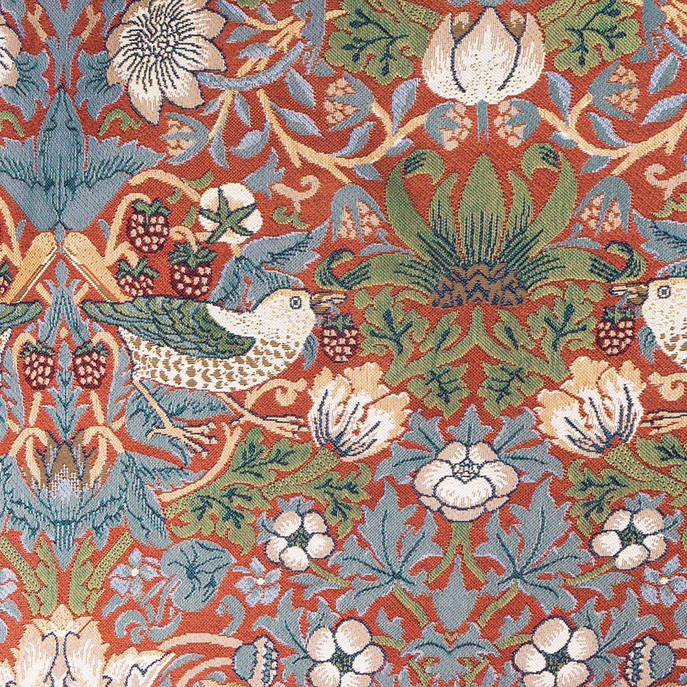 William Morris Strawberry Thief Red Pillowcase/Cushion Cover 18x18 Inch