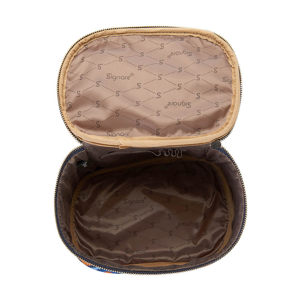 William Morris Strawberry Thief Blue Toiletry Vanity Bag