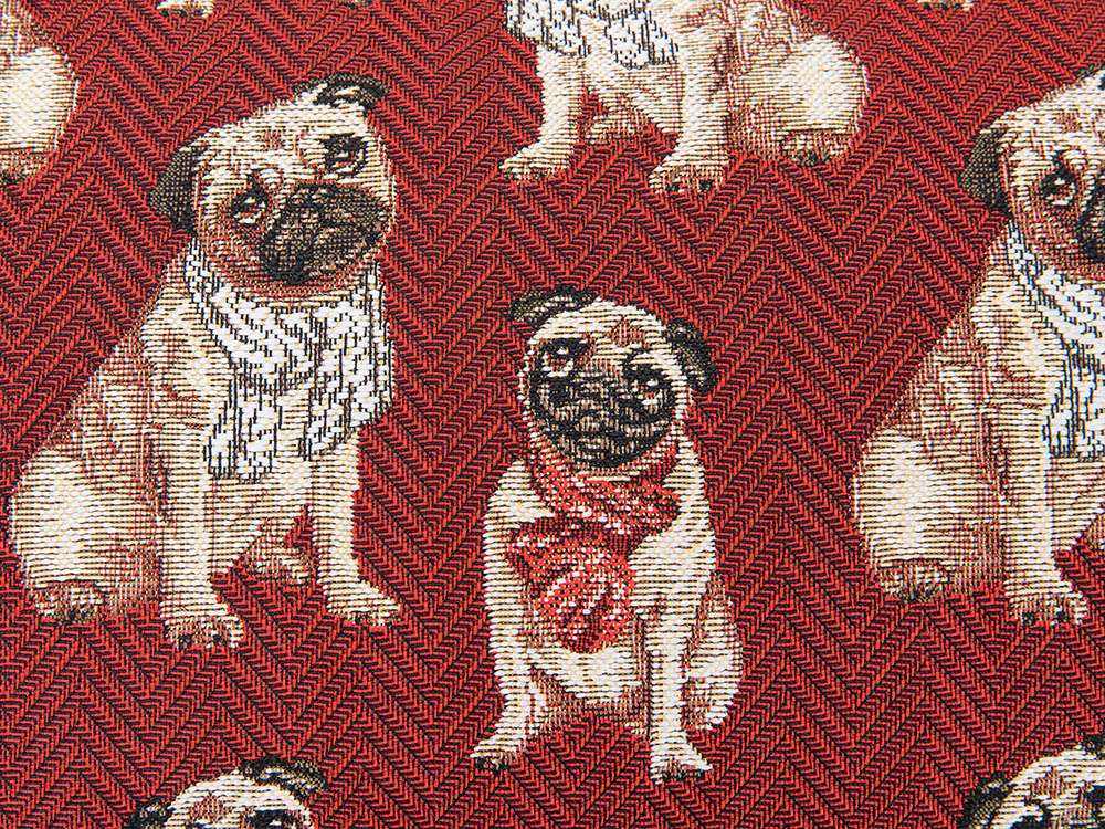 Pug Dog Red Travel Bag