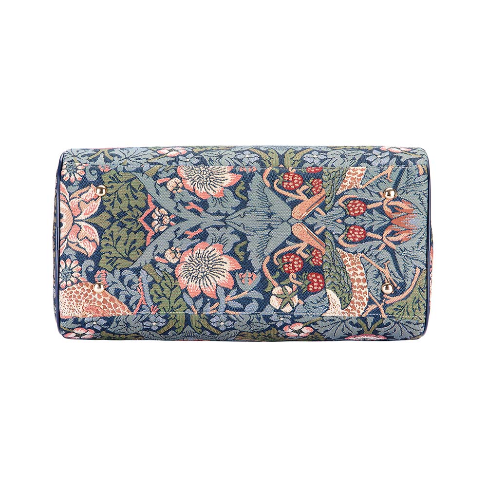 William Morris Strawberry Thief Blue Travel Bag