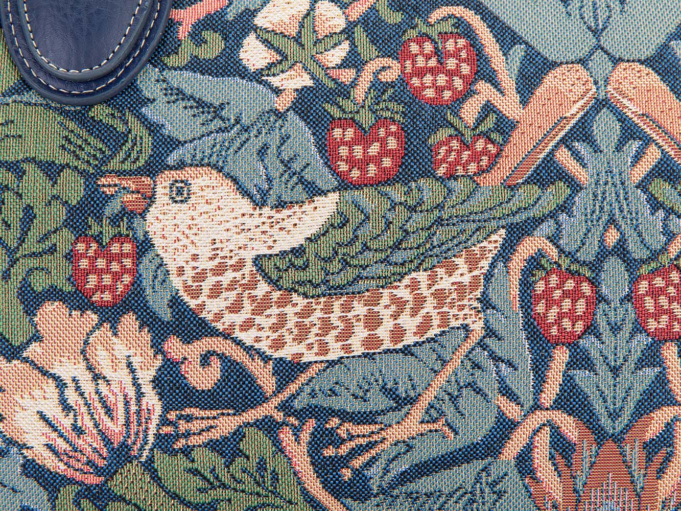 William Morris Strawberry Thief Blue Travel Bag