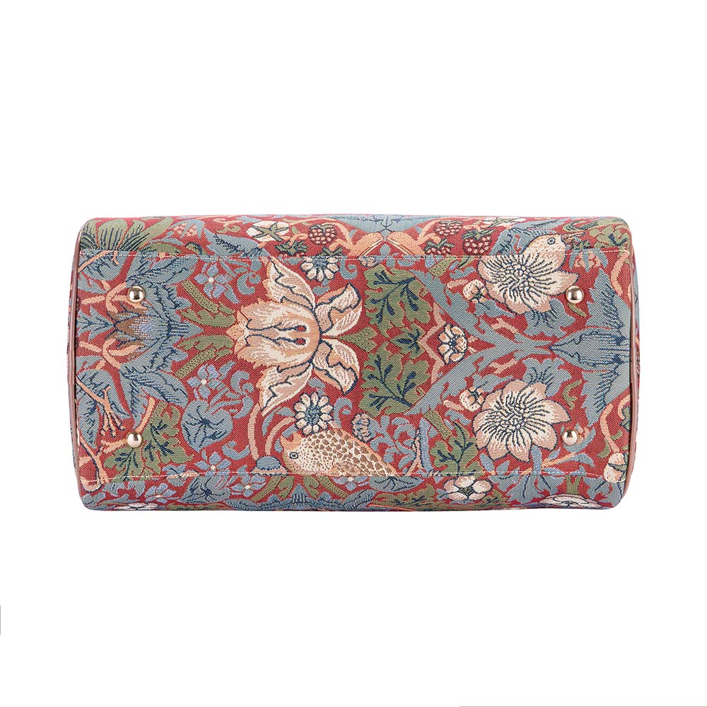 William Morris Strawberry Thief Red Travel Bag