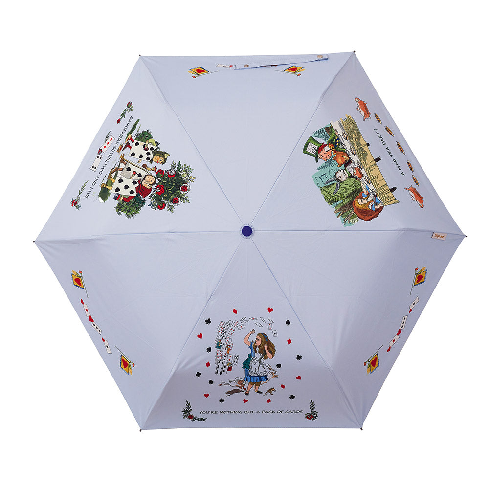 Alice and Wonderland Tea Party Automatic Folding Umbrella