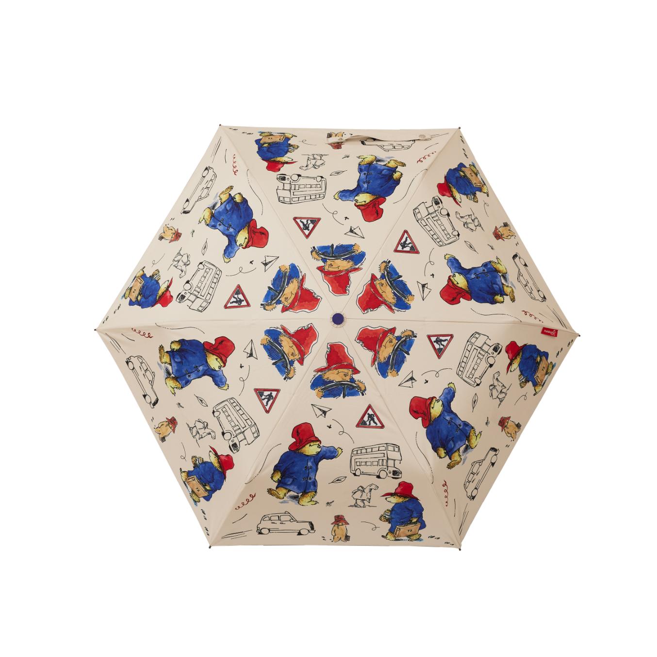 Paddington Bear Blue and Beige Automatic Folding Umbrella