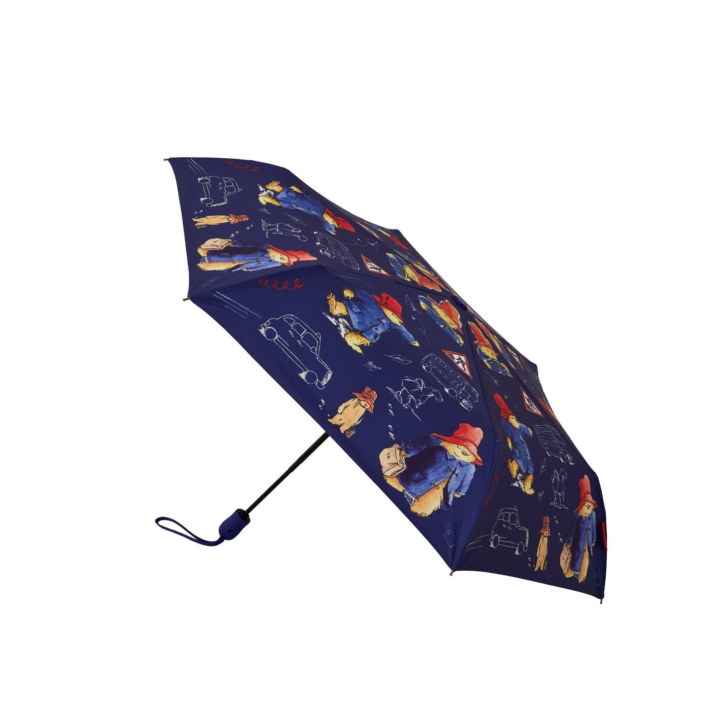 Paddington Bear Blue Automatic Folding Umbrella