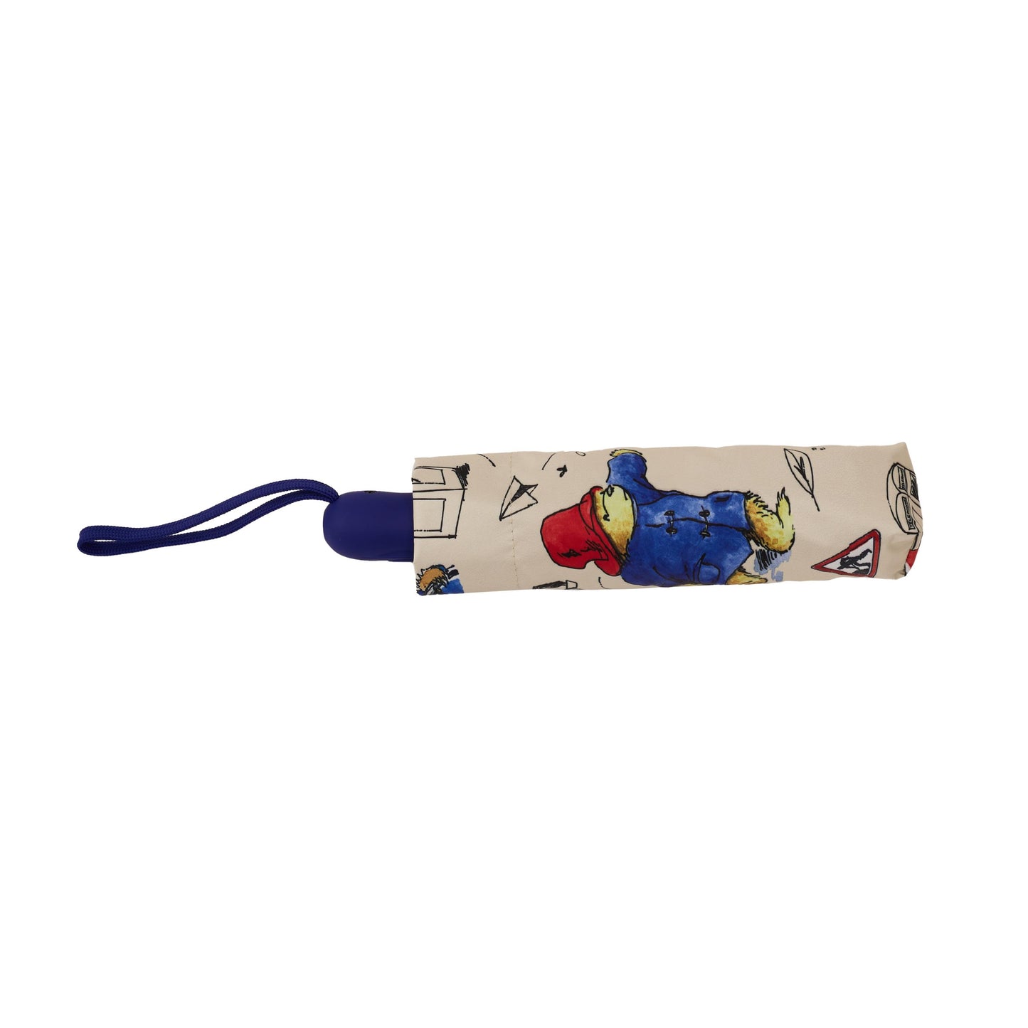 Paddington Bear Blue and Beige Automatic Folding Umbrella