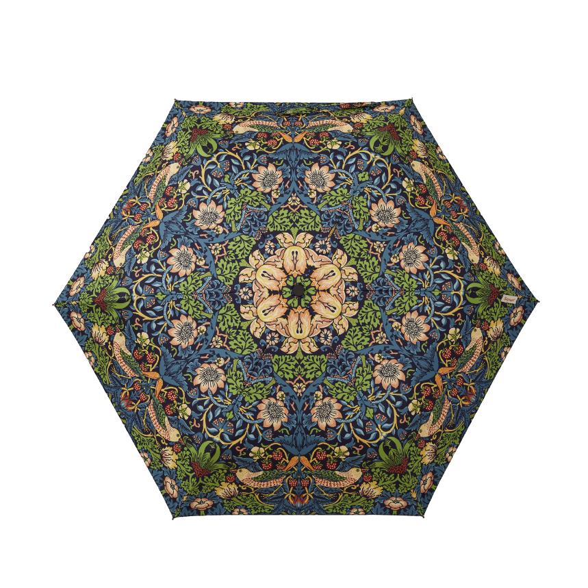 Strawberry Thief Blue William Morris Design Automatic Folding Umbrella