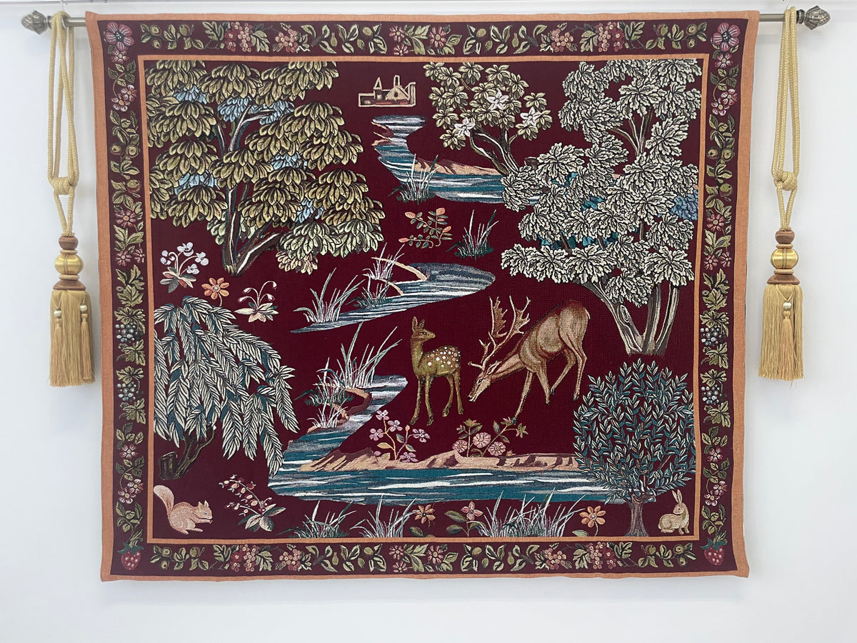 WH-WM-BROOKRD | William Morris the Brooks Red  W142 x H124 CM (W56 x H49 INCH)