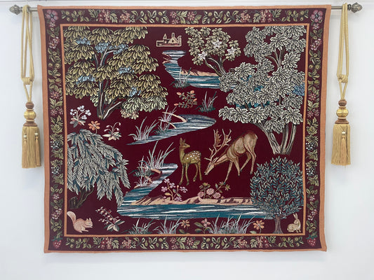 WH-WM-BROOKRD | William Morris the Brooks Red  W142 x H124 CM (W56 x H49 INCH)