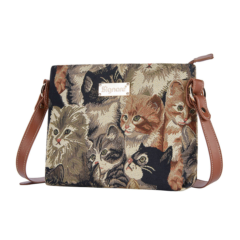 Cat Brown Crossbody Bag