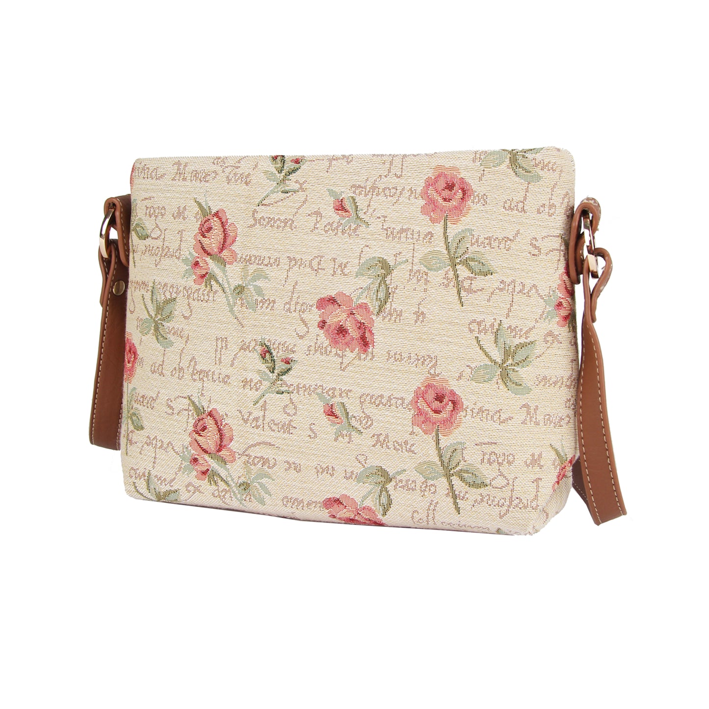 Rose Pink Floral Crossbody Bag