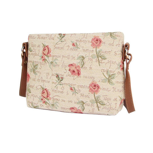 Rose Pink Floral Crossbody Bag