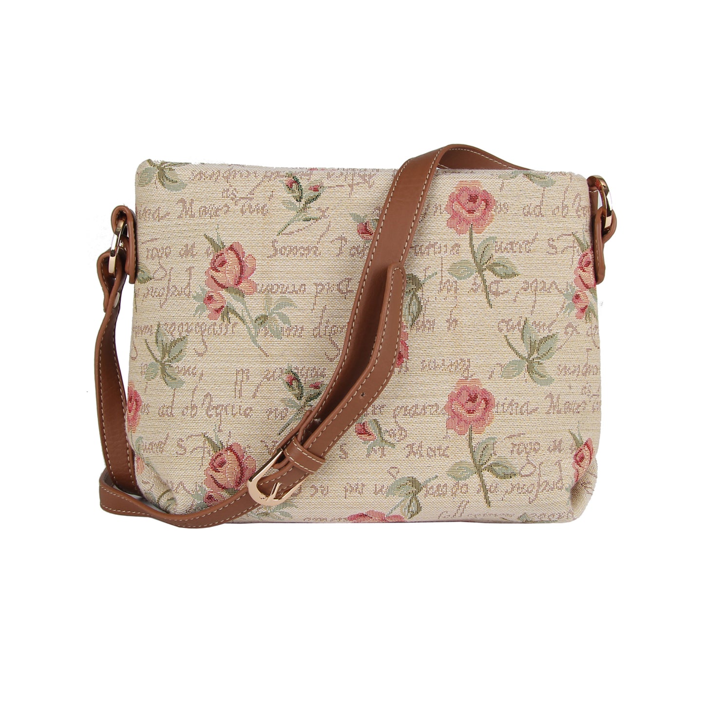 Rose Pink Floral Crossbody Bag