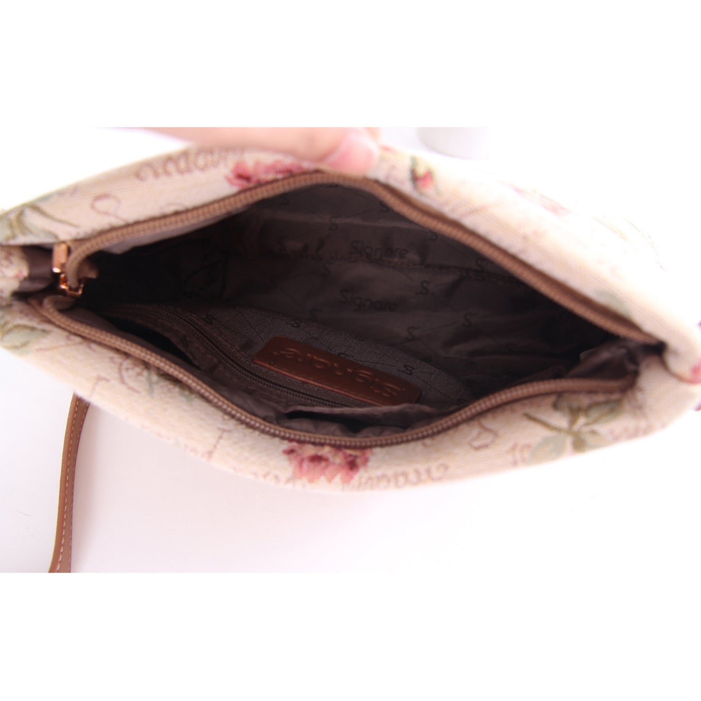 Rose Pink Floral Crossbody Bag