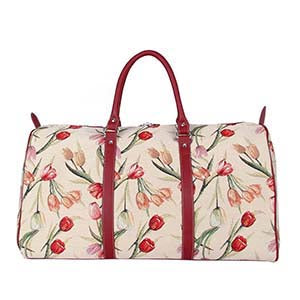 BHOLD-TULWT | Tulip White Big Holdall /Duffel Bag - www.signareusa.com