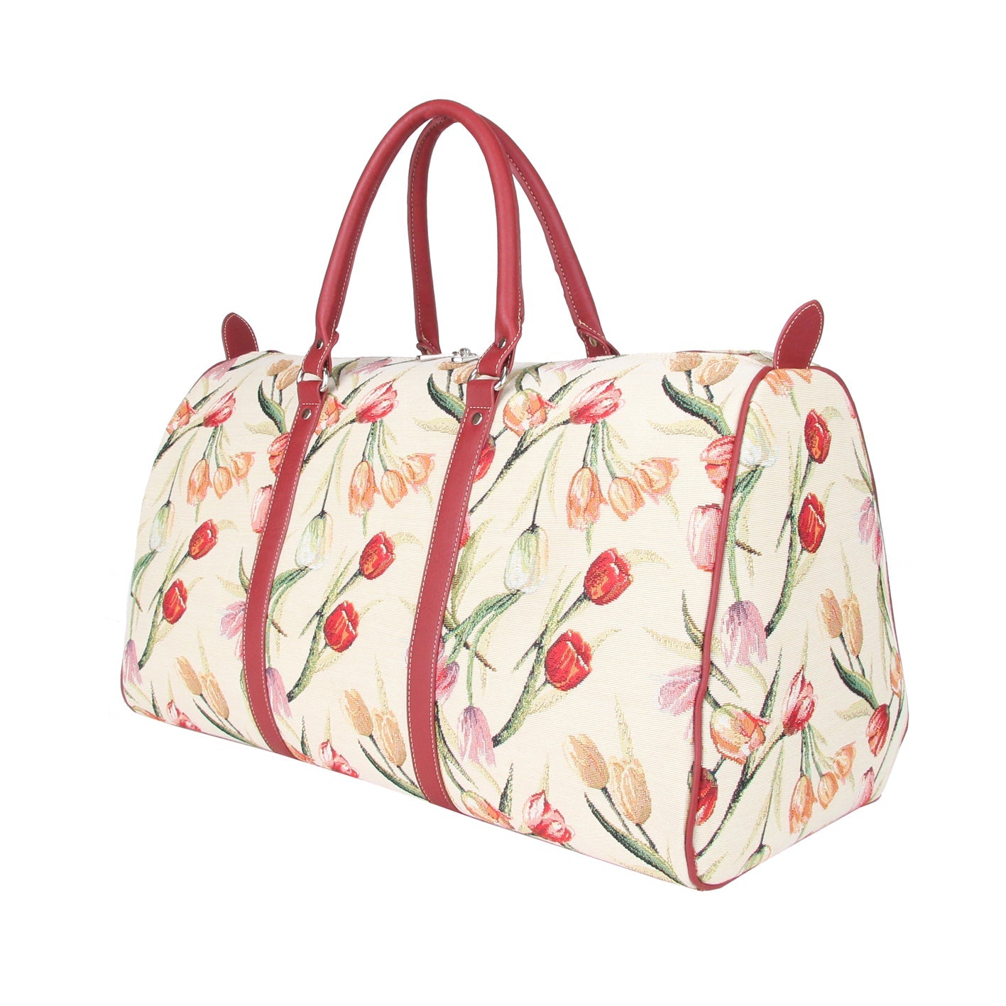 BHOLD-TULWT | Tulip White Big Holdall /Duffel Bag - www.signareusa.com