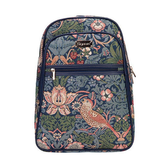 William Morris Strawberry Thief Blue Backpack