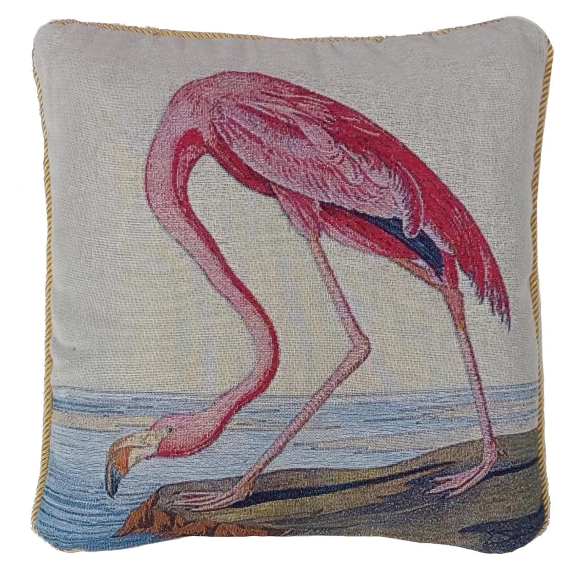 Cushion Cover Art John Audubon - Pink Flamingo 18 x 18 inch