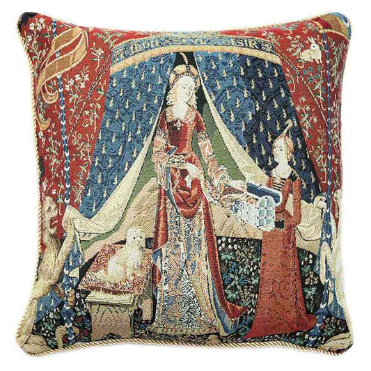 CCOV-ART-LU-DE | LADY AND UNICORN Pillowcase/CUSHION COVER | DECORATIVE DESIGN FASHION HOME PILLOW 18X18 INCH - www.signareusa.com