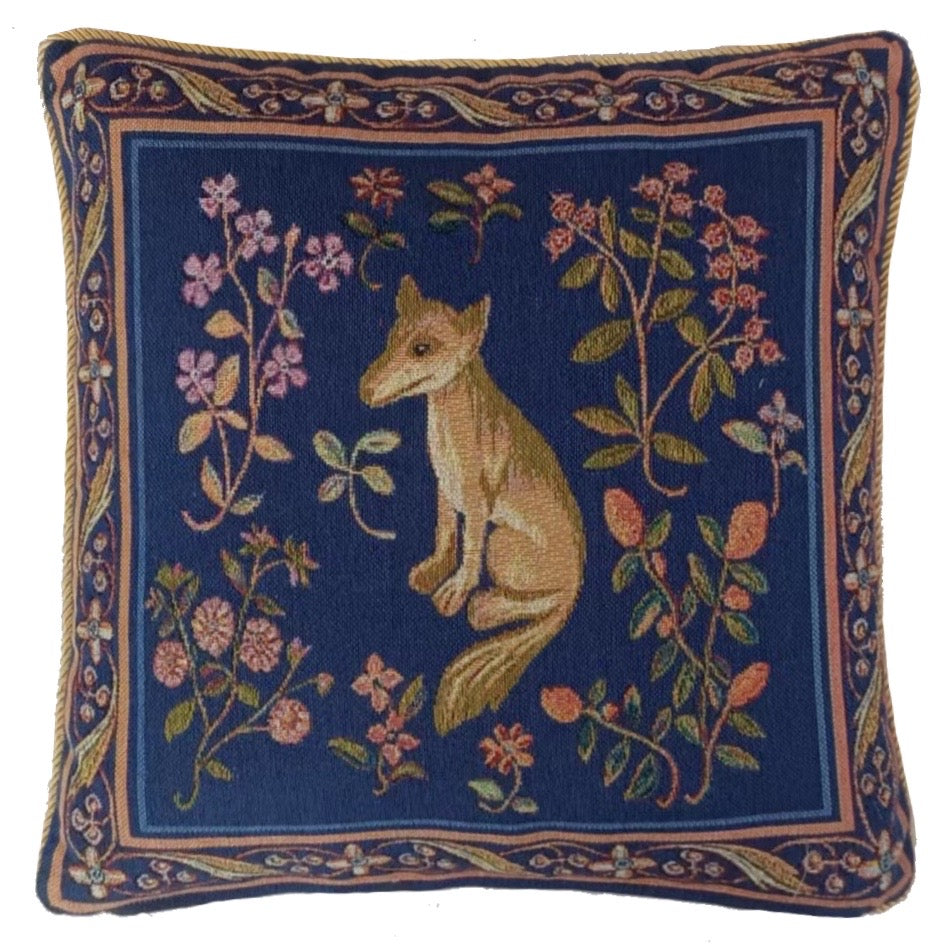 Cushion Cover Art Fox Blue Pillowcase 18 x 18 inch