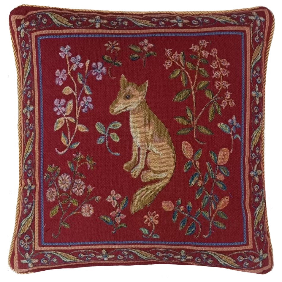 Cushion Cover Art Fox Dark Red Pillowcase 18 x 18 inch