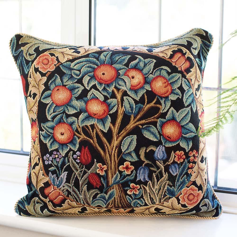 CCOV-ART-MORRIS-1 | WILLIAM MORRIS ORANGE TREE Pillowcase/CUSHION COVER | DECORATIVE DESIGN FASHION HOME PILLOW 18X18 INCH - www.signareusa.com