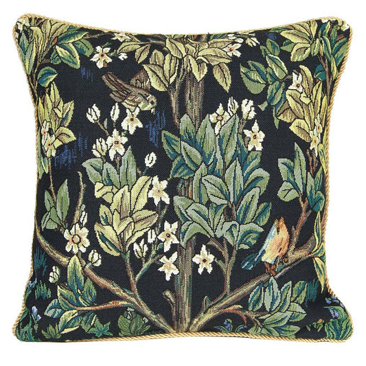 CCOV-ART-MORRIS-2 | WILLIAM MORRIS TREE OF LIFE BLUE Pillowcase/CUSHION COVER | DECORATIVE DESIGN FASHION HOME PILLOW 18X18 INCH - www.signareusa.com