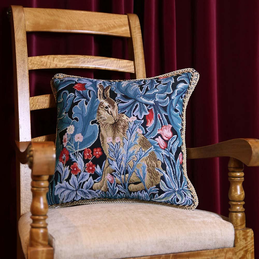 CCOV-ART-MORRIS-4 | WILLIAM MORRIS THE HARE PILLOWCASE/CUSHION COVER | DECORATIVE DESIGN FASHION HOME PILLOW 18X18 INCH - www.signareusa.com