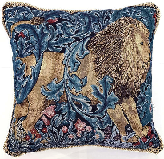 CCOV-ART-MORRIS-5 | WILLIAM MORRIS THE LION PILLOWCASE/CUSHION COVER | DECORATIVE DESIGN FASHION HOME PILLOW 18X18 INCH - www.signareusa.com