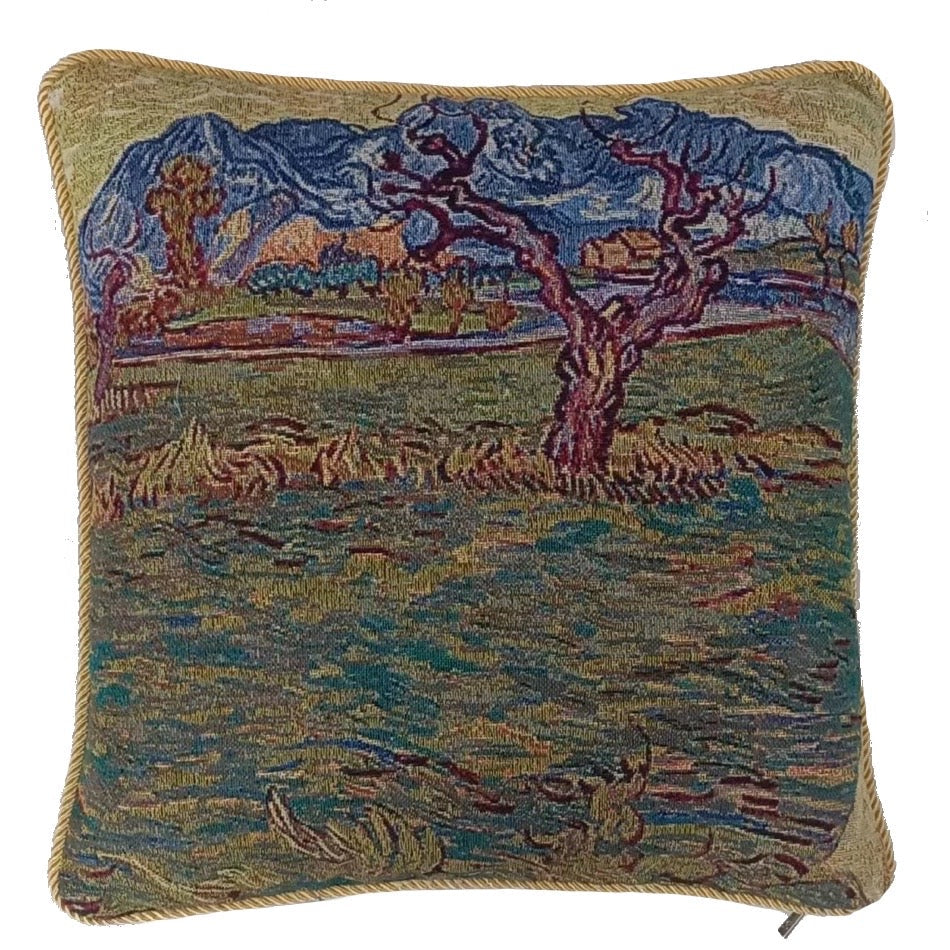 Art Van Gogh Champs pres des Alpilles Pillowcase/ Cushion Cover 18 x 18 inch