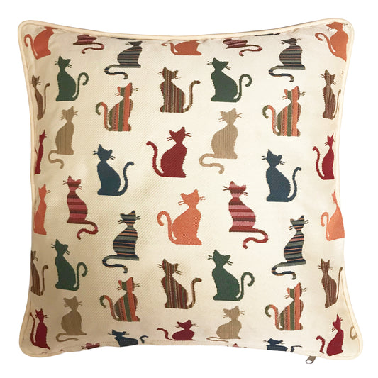 CCOV-CHEKY | CHEEKY CAT PILLOWCASE/CUSHION COVER | DECORATIVE DESIGN FASHION HOME PILLOW 18X18 INCH - www.signareusa.com