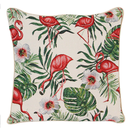 CCOV-FLAM | FLAMINGO PILLOWCASE/CUSHION COVER | DECORATIVE DESIGN FASHION HOME PILLOW 18X18 INCH - www.signareusa.com