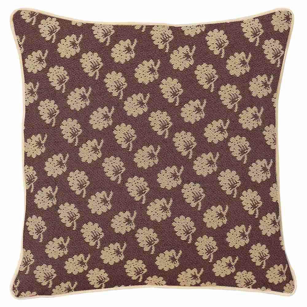 CCOV-JANE | JANE AUSTEN'S BROWN OAK PILLOWCASE/CUSHION COVER | DECORATIVE DESIGN FASHION HOME PILLOW 18X18 INCH - www.signareusa.com