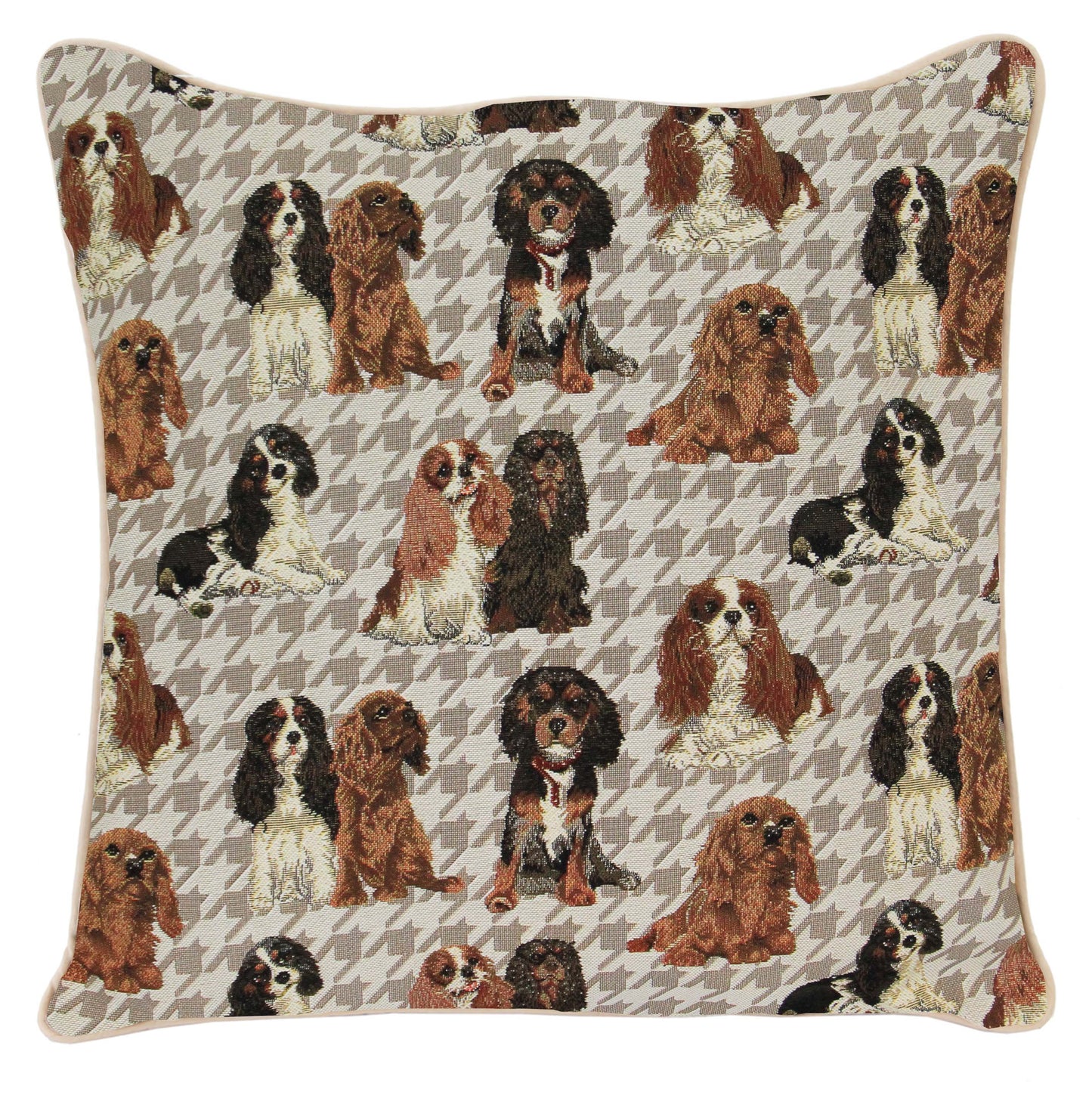 CCOV-KGCS | KING CHARLES CAVALIER SPANIEL PILLOWCASE/CUSHION COVER | DECORATIVE DESIGN FASHION HOME PILLOW 18X18 INCH - www.signareusa.com