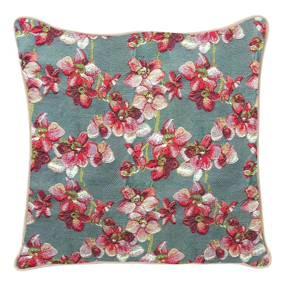 CCOV-ORC | ORCHID PILLOWCASE/CUSHION COVER | DECORATIVE DESIGN FASHION HOME PILLOW 18X18 INCH - www.signareusa.com