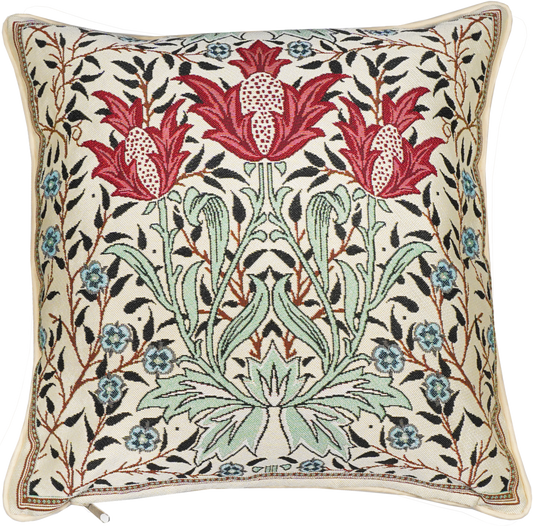 William Morris Bourne - Panelled Pillowcase/Cushion Cover 18x18 Inch