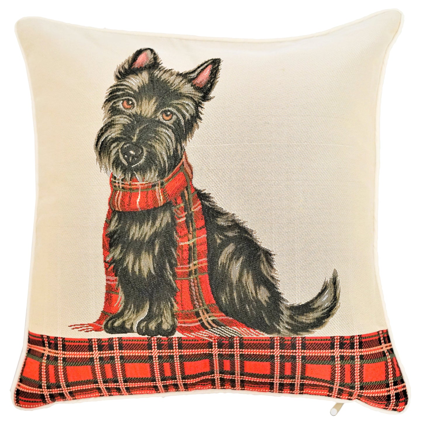 Panel Scottie Pillowcase/Cushion Cover 18x18 Inch