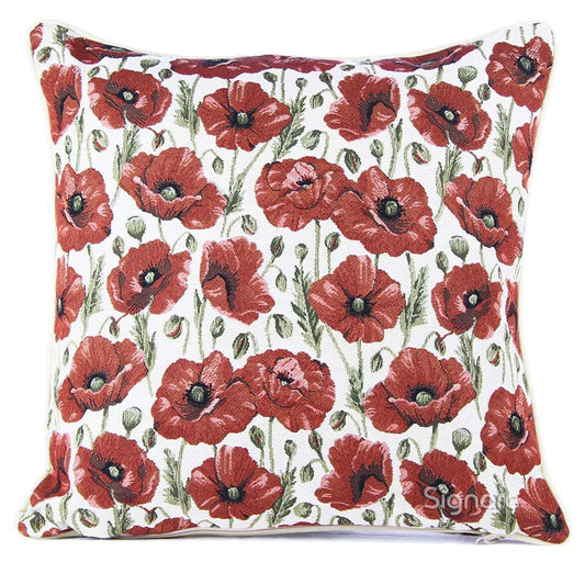 CCOV-POP | POPPY PILLOWCASE/CUSHION COVER | DECORATIVE DESIGN FASHION HOME PILLOW 18X18 INCH - www.signareusa.com