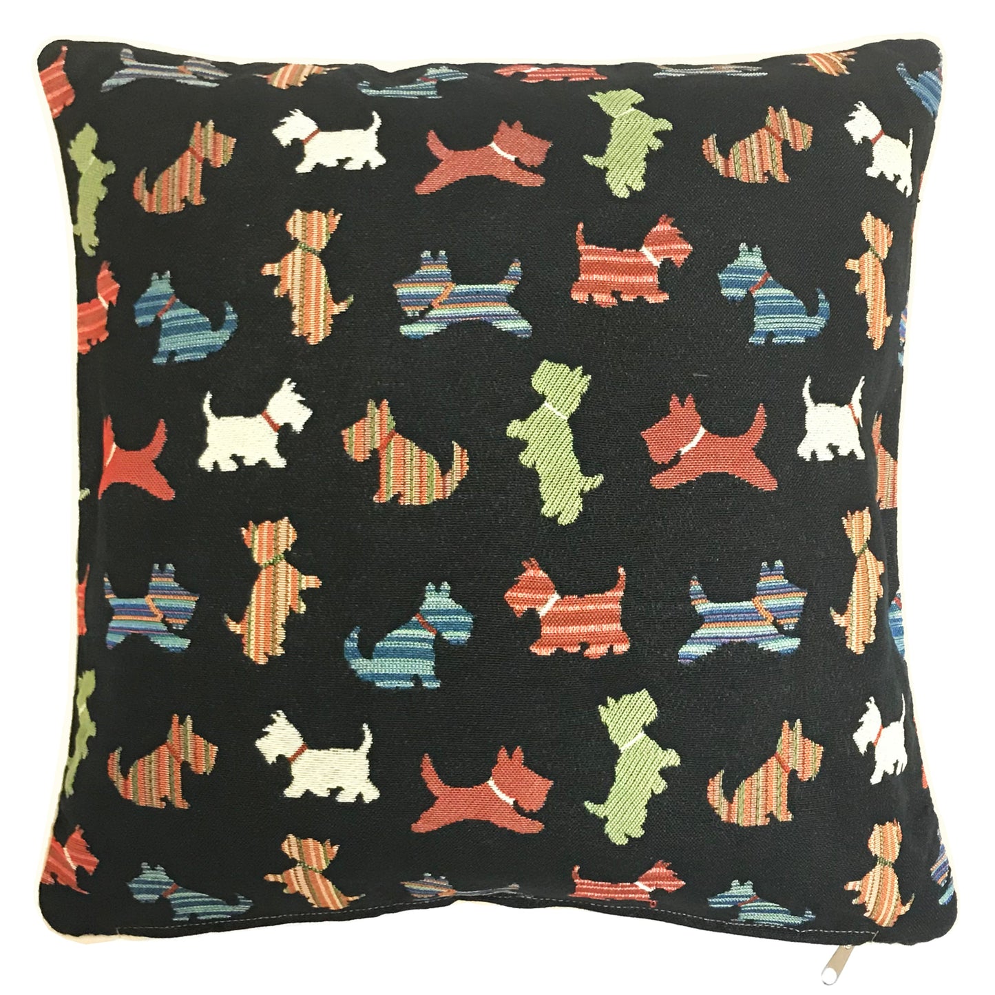 CCOV-SCOT | SCOTTIE DOG PILLOWCASE/CUSHION COVER | DECORATIVE DESIGN FASHION HOME PILLOW 18X18 INCH - www.signareusa.com